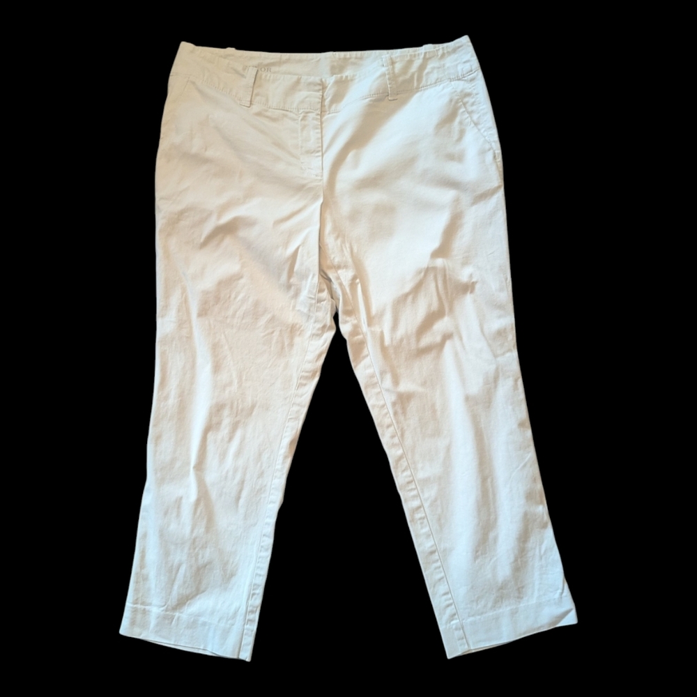 Ann Taylor Bone Stretch Midrise Capri Length Pants. Women's 10.